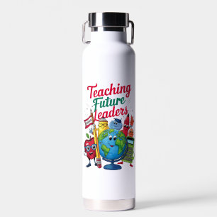 Retro Unterricht Zukünftige Führer Lehrer Schule  Trinkflasche