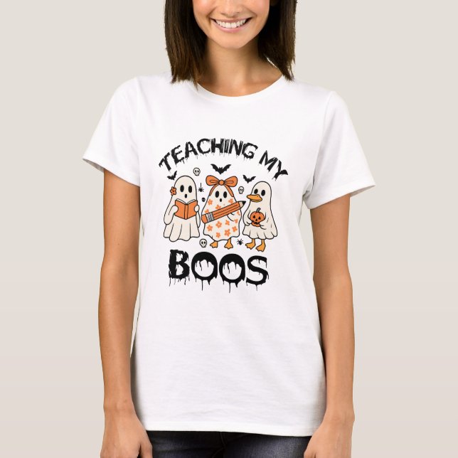 Retro Unterrichte meinen Vorgesetzten Halloween T-Shirt (Vorderseite)