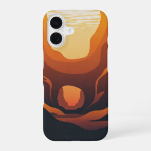 Retro Unterwasserhöhle iPhone 16 Hülle