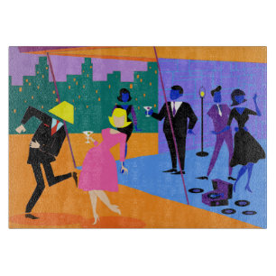 Retro Urban Party Cutting Board Schneidebrett