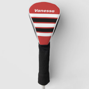 Retro Urban Zebra Across Streifen mit Namen Golf Headcover