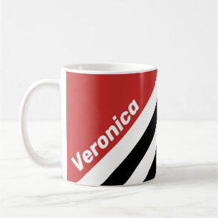Retro-Urban-Zebrastreifen mit Namen Kaffeetasse