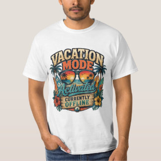 Retro-Urlaubsmodus aktiviert Derzeit offline Su T-Shirt