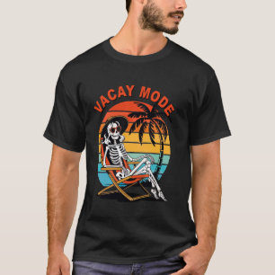 Retro-Urlaubsmodus Urlaub Sommer Skelett Vintage T-Shirt