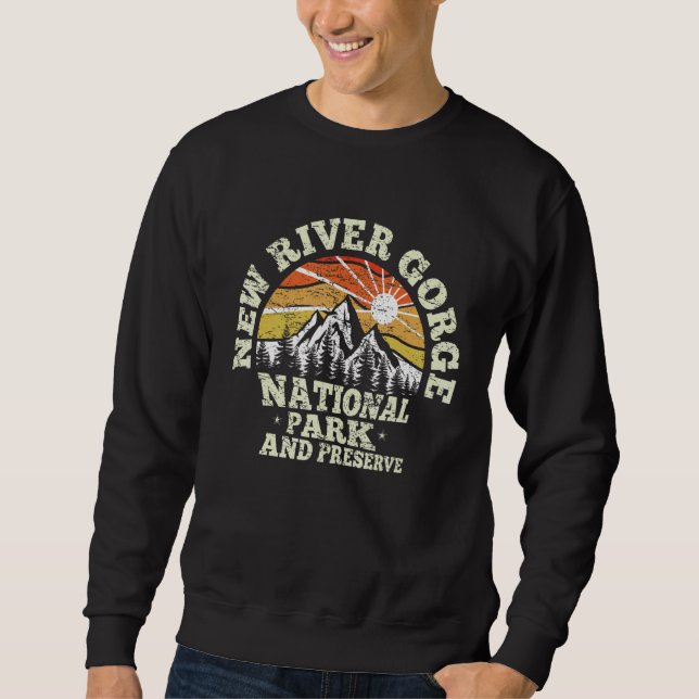 Retro US 1978 New River Gorge National Park Preser Sweatshirt (Vorderseite)