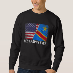 Retro Us Congo Flag Bestes Fappy je Vatertag Sweatshirt