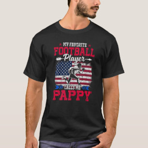 Retro US Flag Football Player nennt mich Fappy 4. T-Shirt