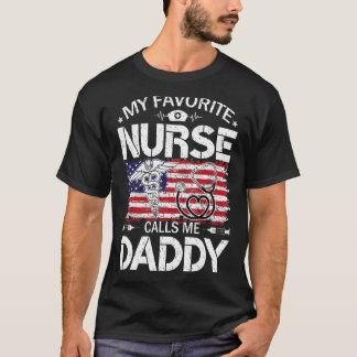 Retro Us Flag Meine Lieblings-Krankenschwester nen T-Shirt