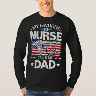 Retro Us Flag Meine Lieblings-Krankenschwester nen T-Shirt