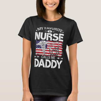 Retro Us Flag Meine Lieblings-Krankenschwester nen T-Shirt