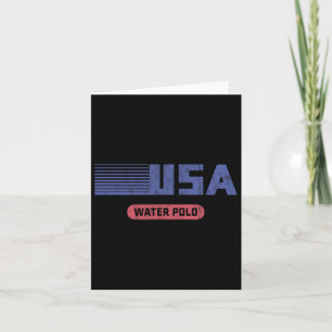 Retro Usa 2020 Team American Water Polo Vintag Karte