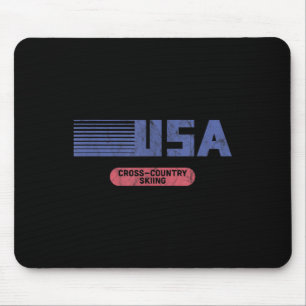 Retro USA 2022 Team American Cross Country Ski Mousepad