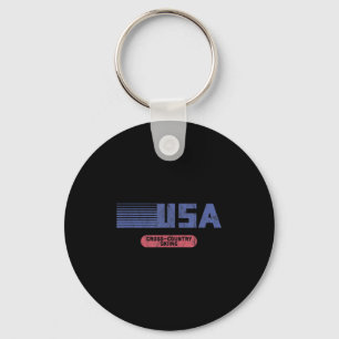 Retro USA 2022 Team American Cross Country Ski Schlüsselanhänger