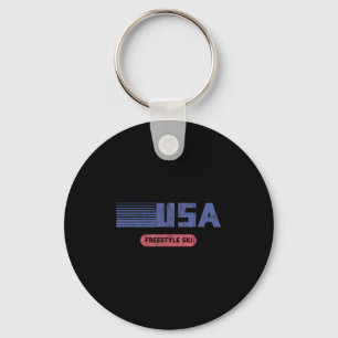 Retro Usa 2022 Team American Freestyle Ski Schlüsselanhänger
