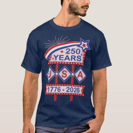 Retro USA 250. Jubiläums-Marquee-Schild 1776-2026 T-Shirt