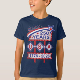 Retro USA 250. Jubiläums-Marquee-Schild 1776-2026 T-Shirt