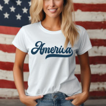 Retro USA Amerika im dekorativen Navy-Script