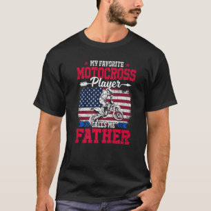 Retro-USA-Flagge Motocross-Spieler nennt mich Vate T-Shirt
