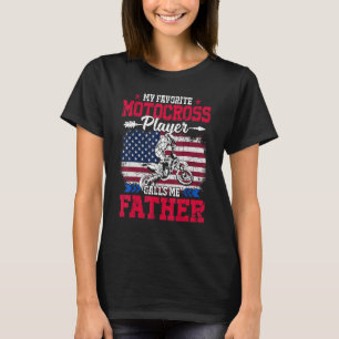 Retro-USA-Flagge Motocross-Spieler Nennt Mich Vate T-Shirt