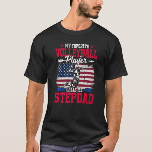Retro-USA-Flagge Volleyballspieler nennt mich Stie T-Shirt