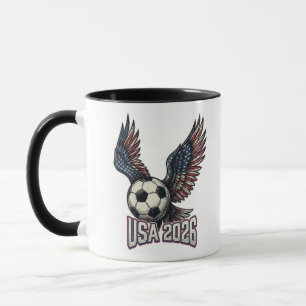 Retro USA Fußball 2026 Adlerflügel  Tasse