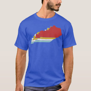 Retro USA Staat Vintag Map Kentucky T-Shirt