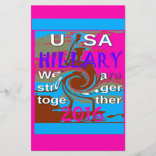Retro USA Stärker Zusammen Abstraktes Kunstposter Briefpapier