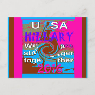 Retro USA Stärker Zusammen Abstraktes Kunstposter Postkarte