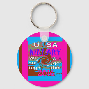 Retro USA Stärker Zusammen Abstraktes Kunstposter Schlüsselanhänger