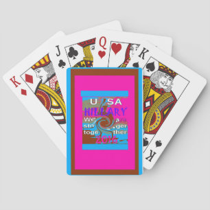 Retro USA Stärker Zusammen Abstraktes Kunstposter Spielkarten
