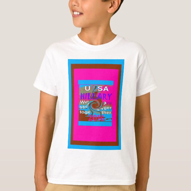 Retro USA Stronger Together Abstrakt Art Print T-Shirt (Vorderseite)