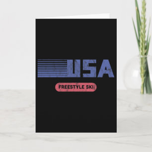 Retro Usa Team Amerikanischer Freestyle-Skiing Ski Karte