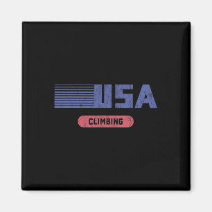 Retro Usa Team Amerikanisches Kletter-Vintage Magnet