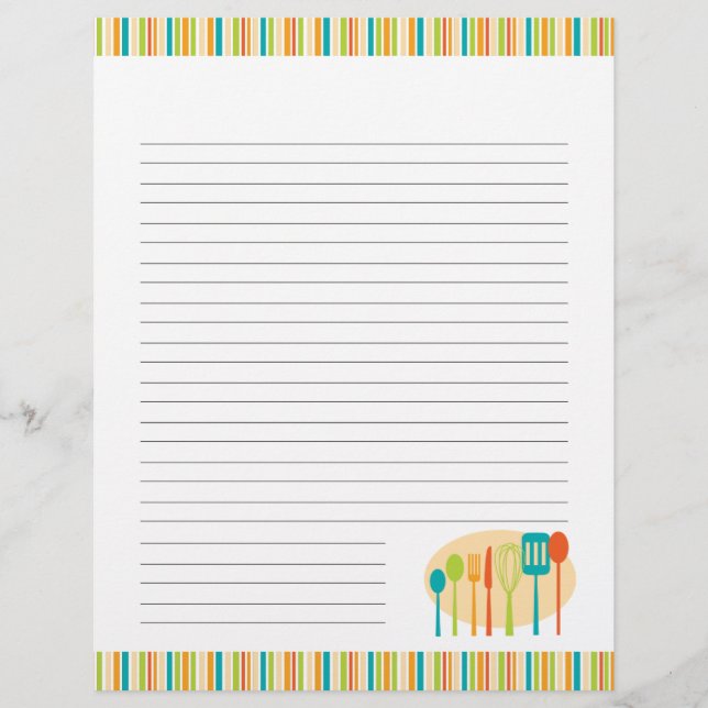 Retro Ustensiles de Cuisine de cuisine Pages de re (Devant)