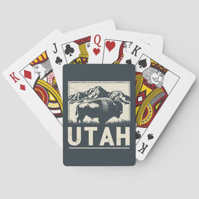Retro Utah Spielkarten (Rückseite)