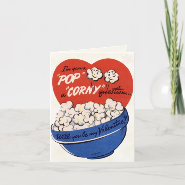 Retro Valentine Card für Kinder Feiertagskarte (Vorderseite)