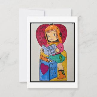 Retro Valentine Dankeskarte