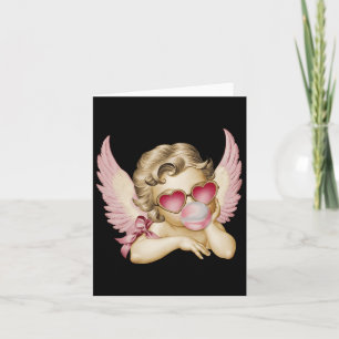 Retro Valentine Day Hecht Pilze Kupiden blasen Bu Karte