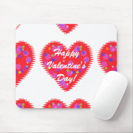 Retro Valentine Hearts Mousepad