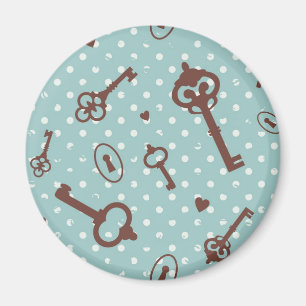 Retro Valentine Keys Magnet