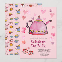 Retro Valentine's Day Galentines Tea Ladys Lunch