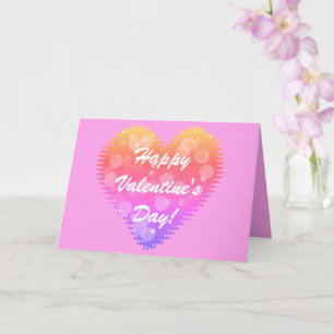 Retro Valentine's Day Heart Karte