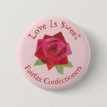 Retro Valentine's Day Rote Rose Florist Boutique