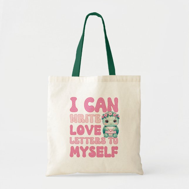 Retro Valentine's Day Self Liebe Turtle Tragetasche (Vorne)