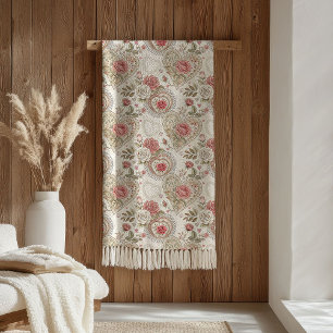 Retro-Valentins-Decke Blush-Rosen für Verliebte Fleecedecke