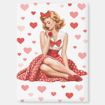 Retro-Valentins-Pin-Up-Girl Retro-Schatz