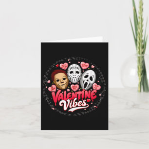 Retro-Valentins-Vibes Horrorfilm-Charaktere Ho Karte