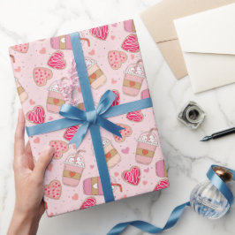 Retro Valentins Wrapping Paper Geschenkpapier