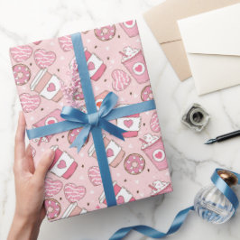 Retro Valentins Wrapping Paper Geschenkpapier
