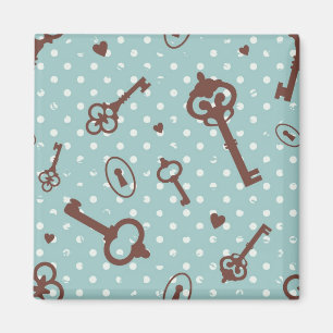 Retro Valentinsgruß-Schlüssel Magnet